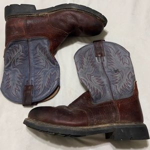 ARIAT MEN'S STEEL TOE WORK ROUND TOE WESTERN BOOTS 13D 13